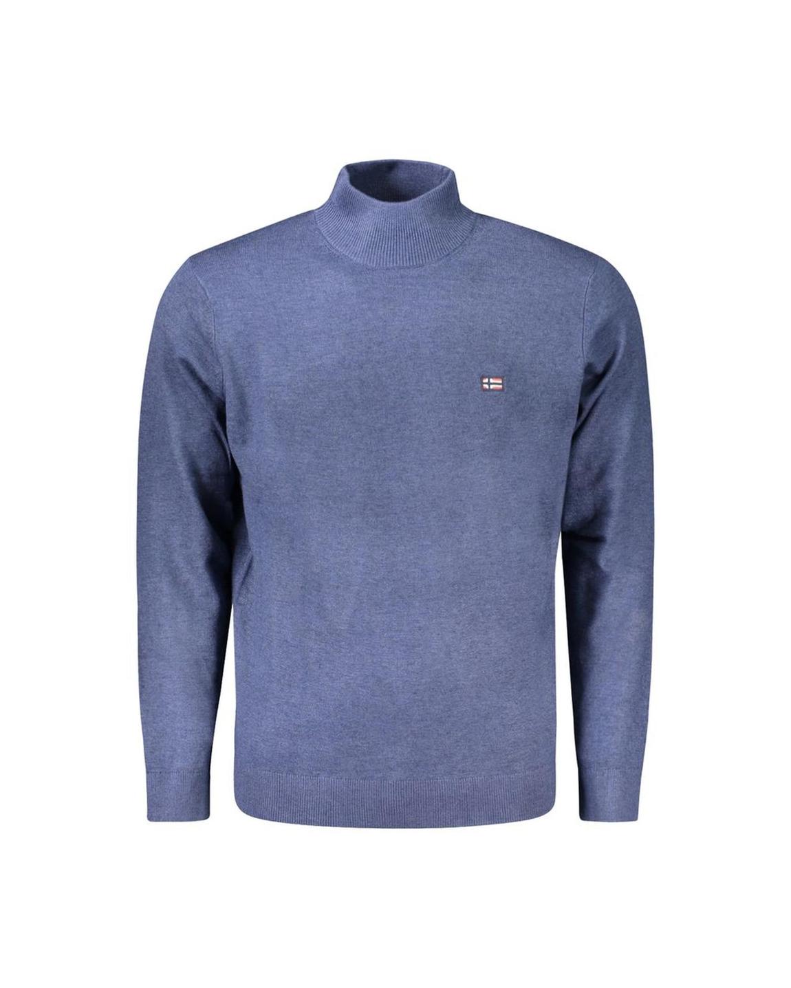 Knit Jumper High Neck Style - Blue Sweaters main product photo