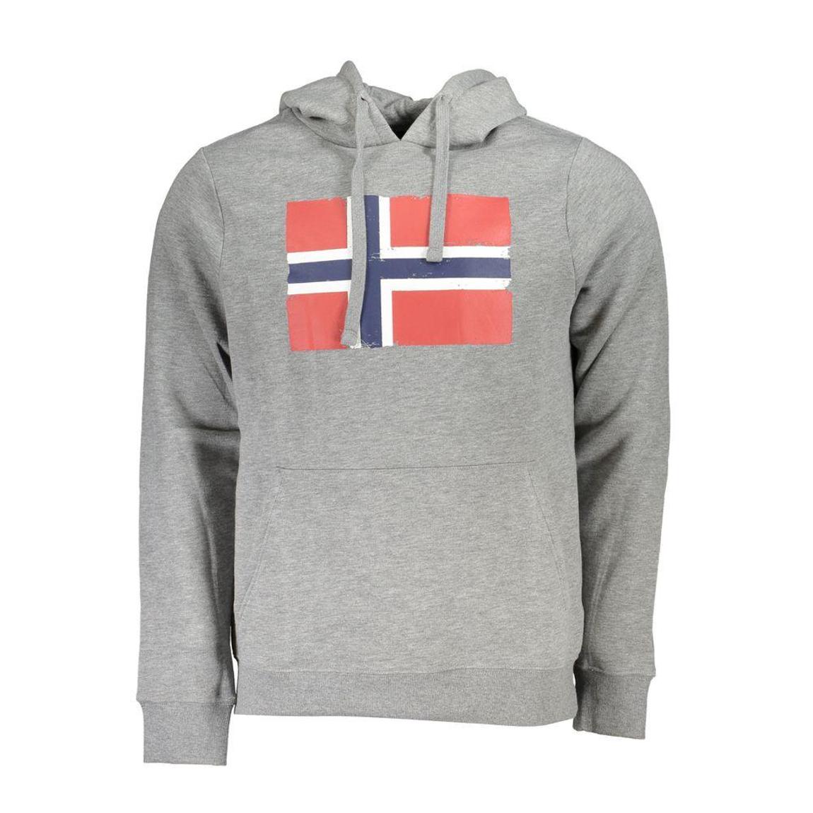 Flag Hoodie Casual Style- Gray Sweaters main product photo