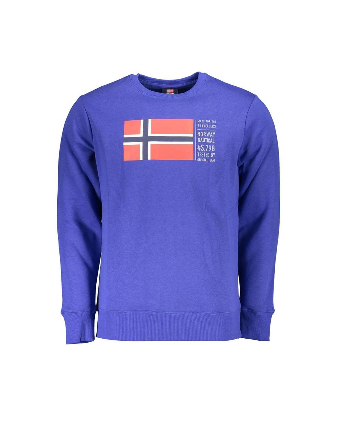 Nautical Crew Neck Sweatshirt S798  - Blue Sweaters main product photo