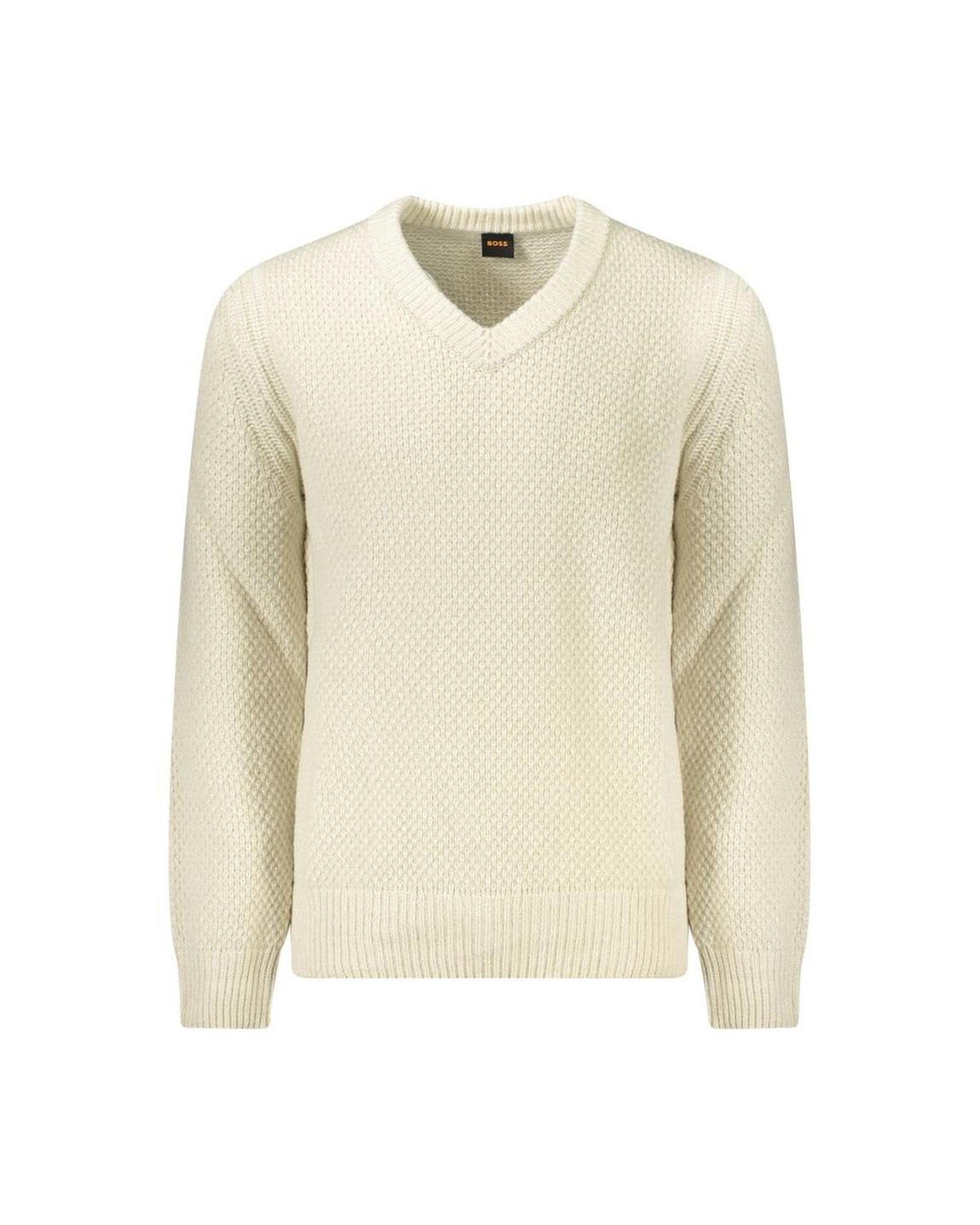 VNeck Knit Sweater Model HB7654 - Beige main product photo