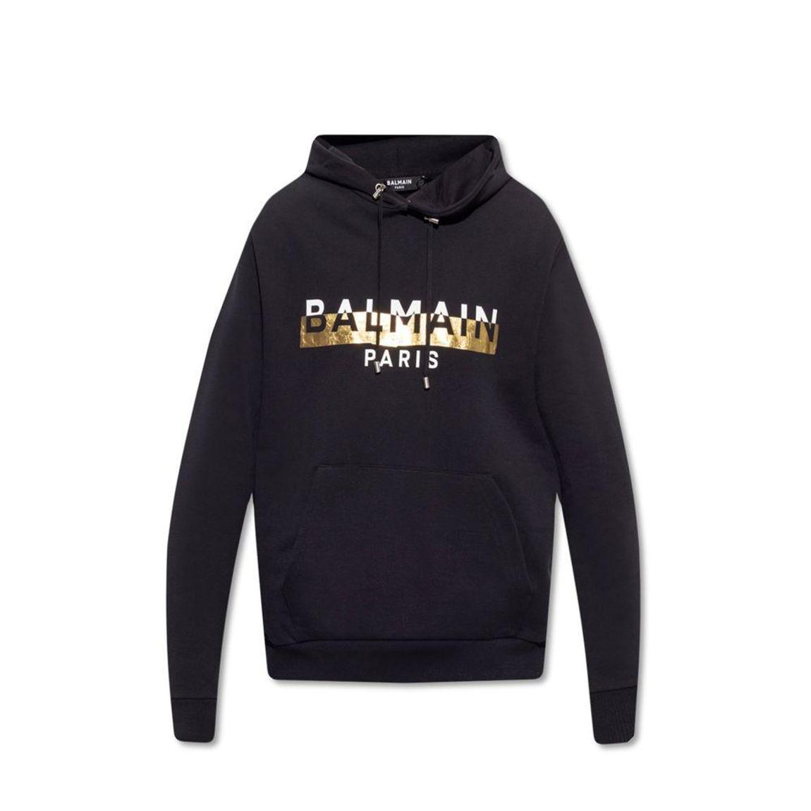 Hooded Sweatshirt with Front Logo and Gold-Tone Graphic Print - main product photo