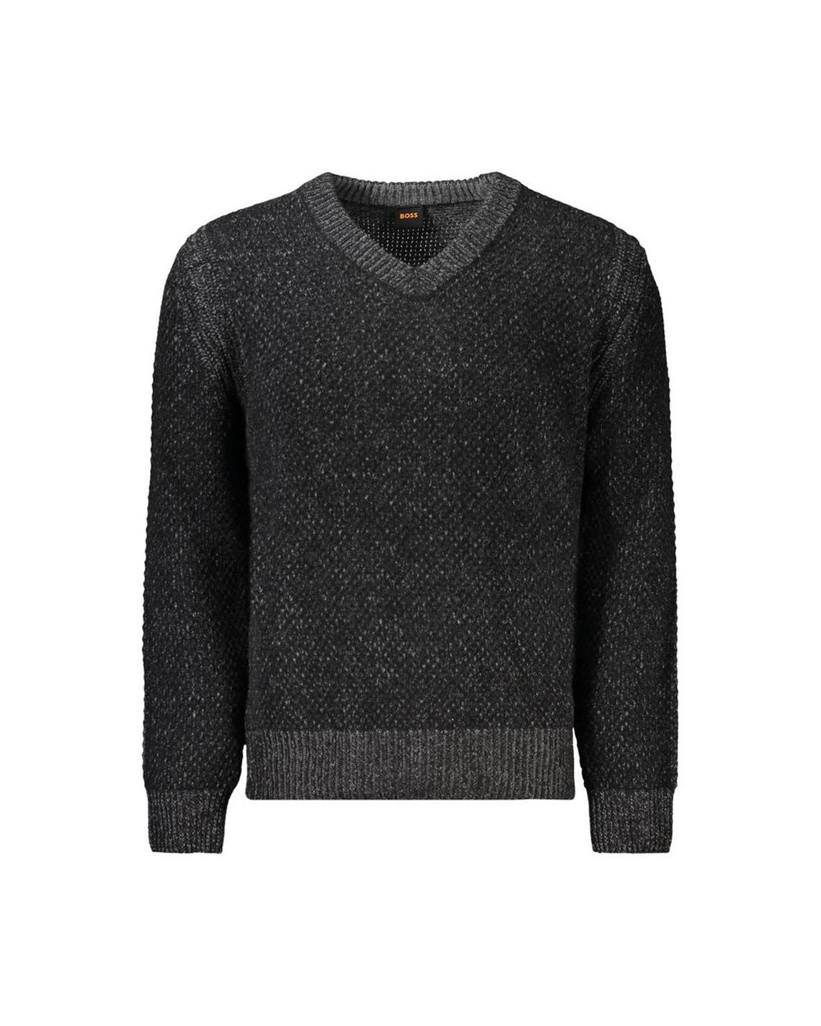 HB2345 VNeck Knit Sweater - Black main product photo