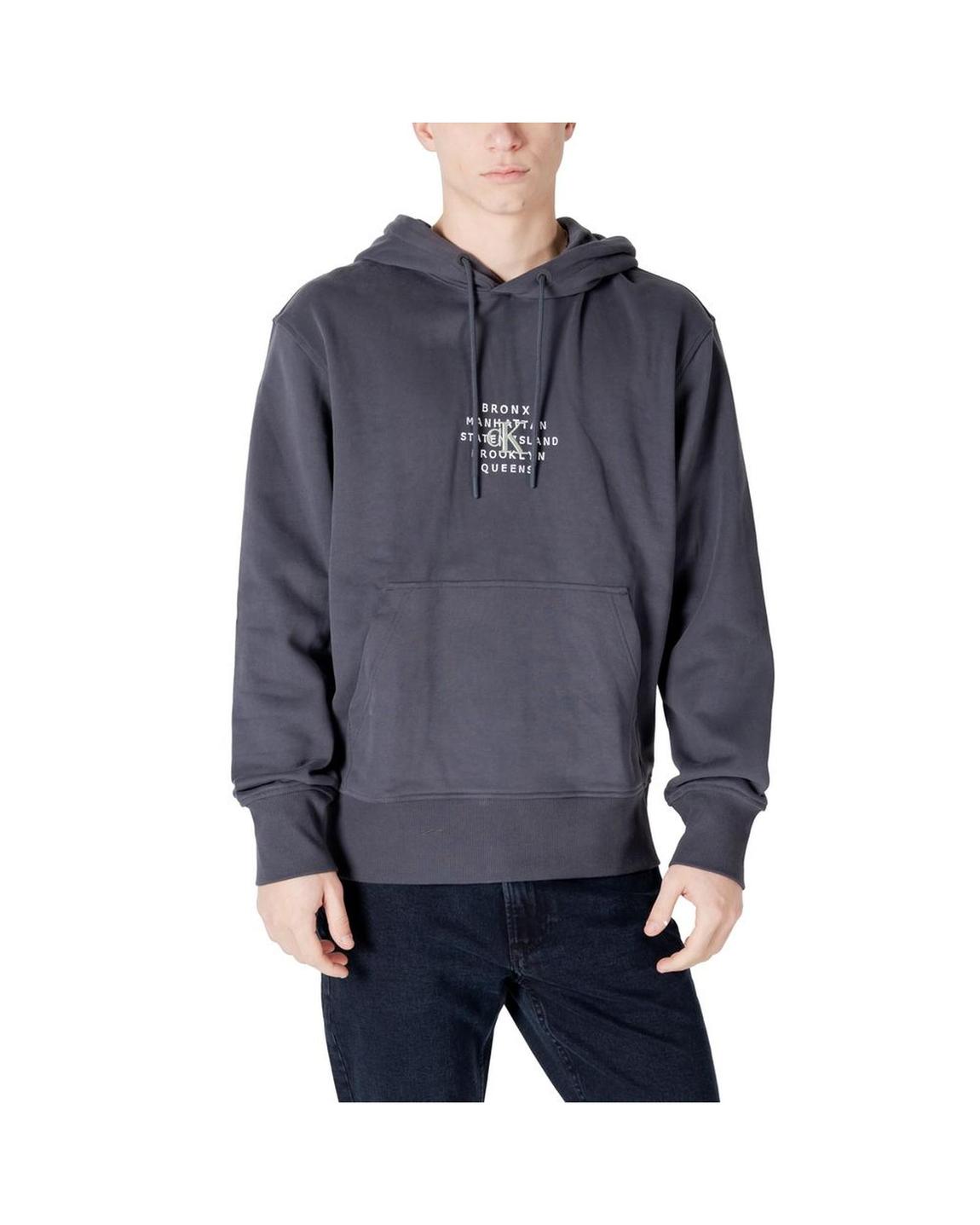 NYC Boroughs Graphic Hoodie- Gray Sweaters main product photo