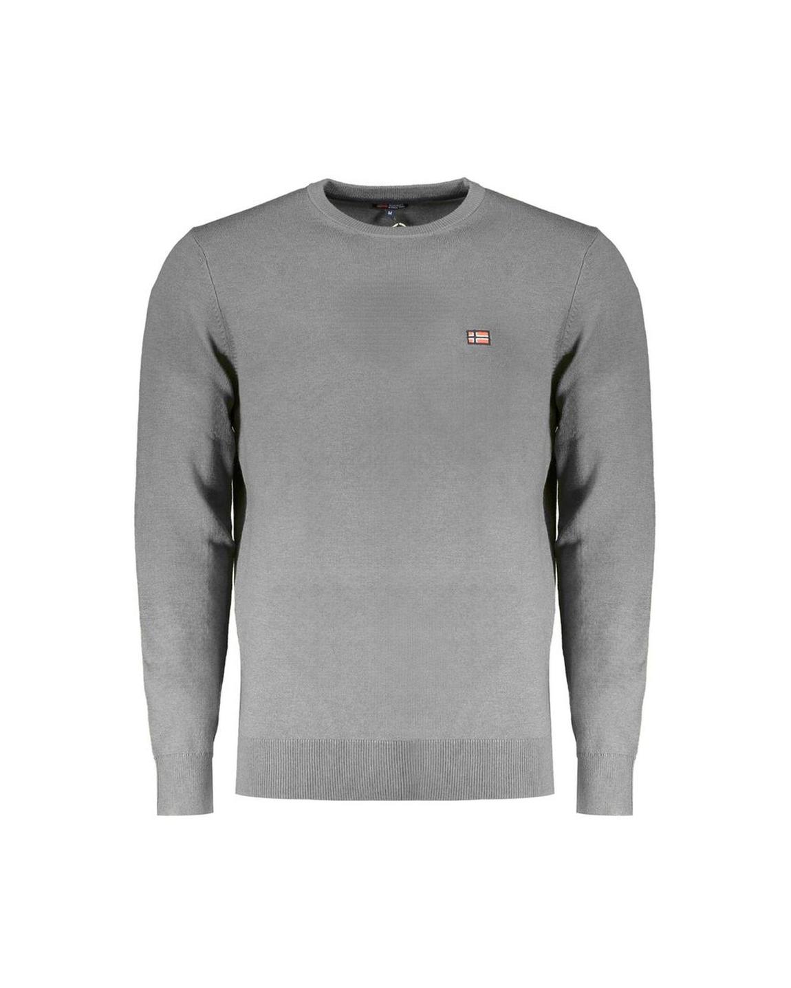 Crew Neck Jumper Classic Fit Grey - Gray Sweaters main product photo