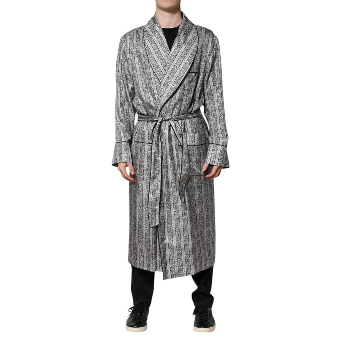 Silk Robe Shawl Collar Long Sleeves - Multicolor Jackets main product photo