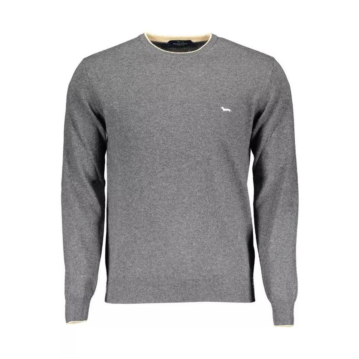 Crew Neck Jumper Melange Grey- Gray Sweaters main product photo