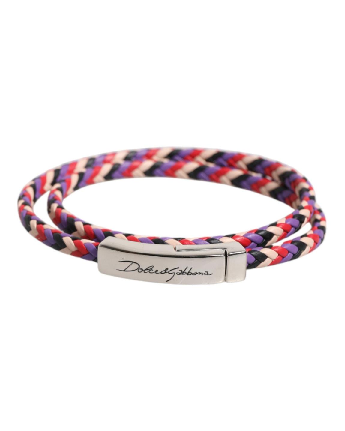 Braided Leather Bracelet Magnetic Clasp - Multicolor Miscellaneous main product photo