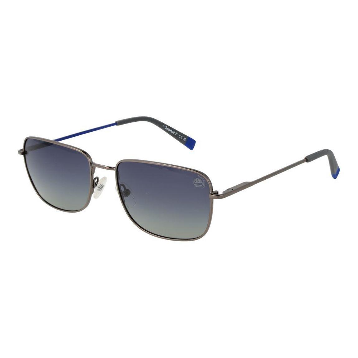 Square Metal Polarized Sunglasses - Gray main product photo