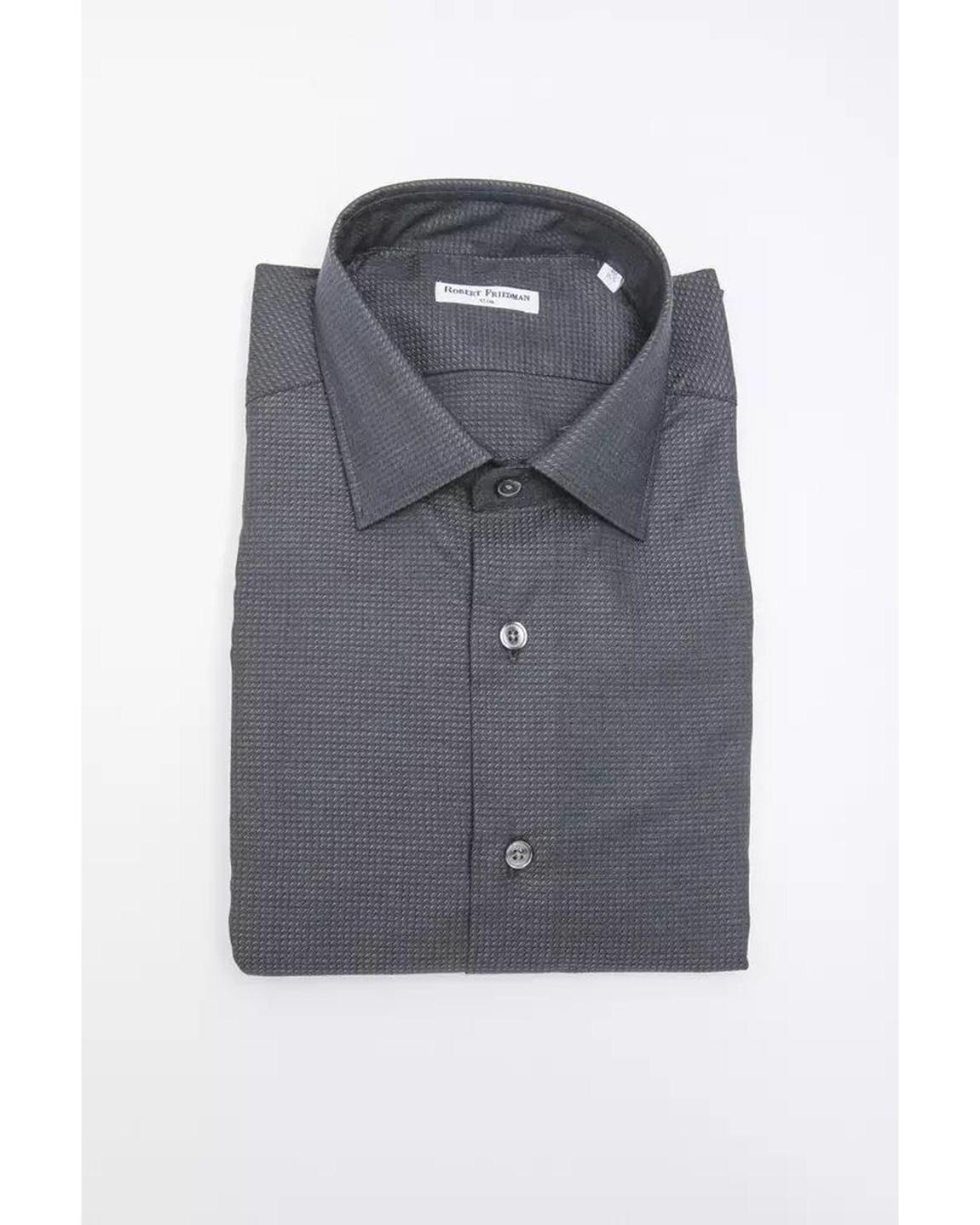 Long Sleeve Dress Shirt Classic Fit - Black main product photo