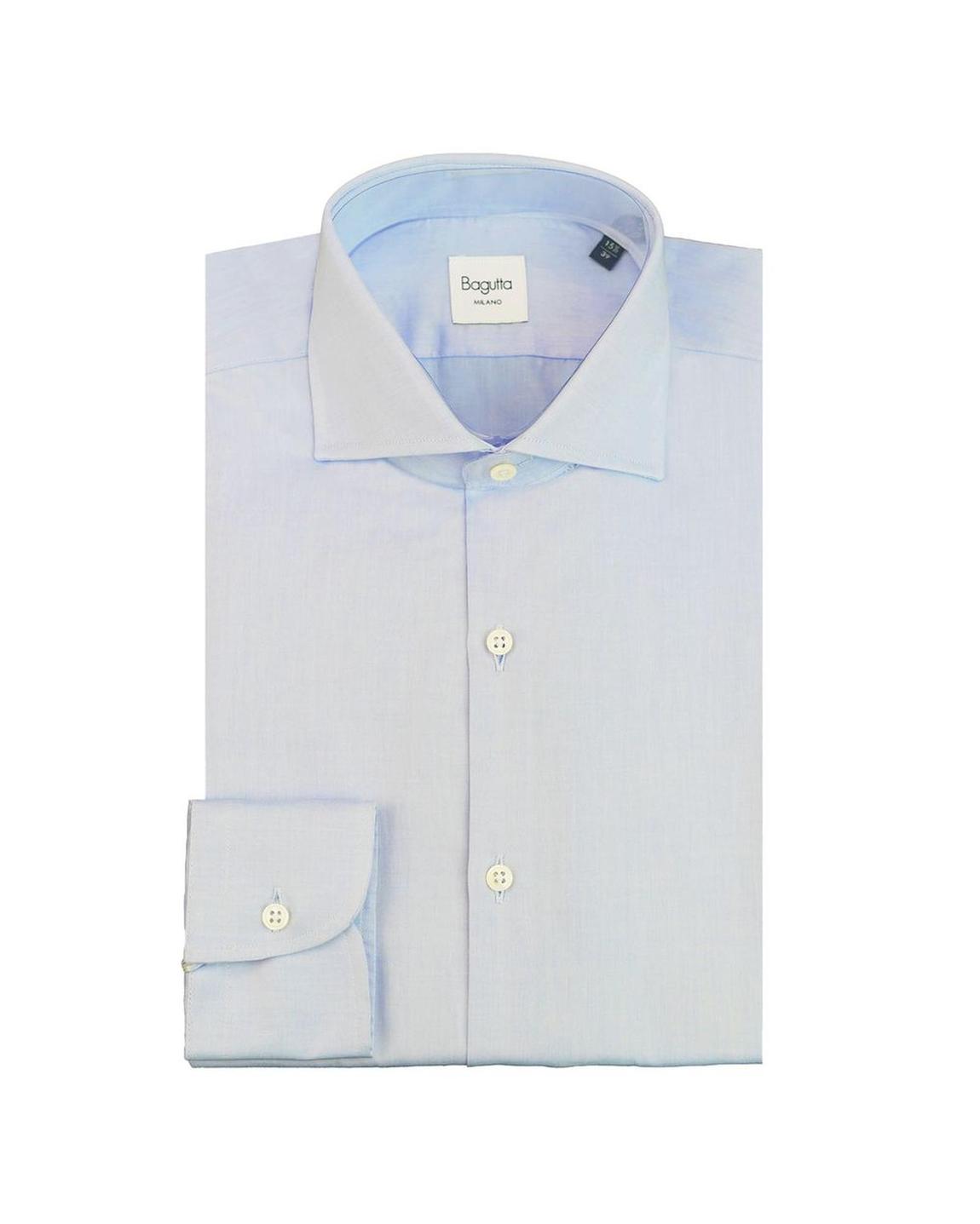 Slim Fit Cotton Dress Shirt - Light Blue main product photo