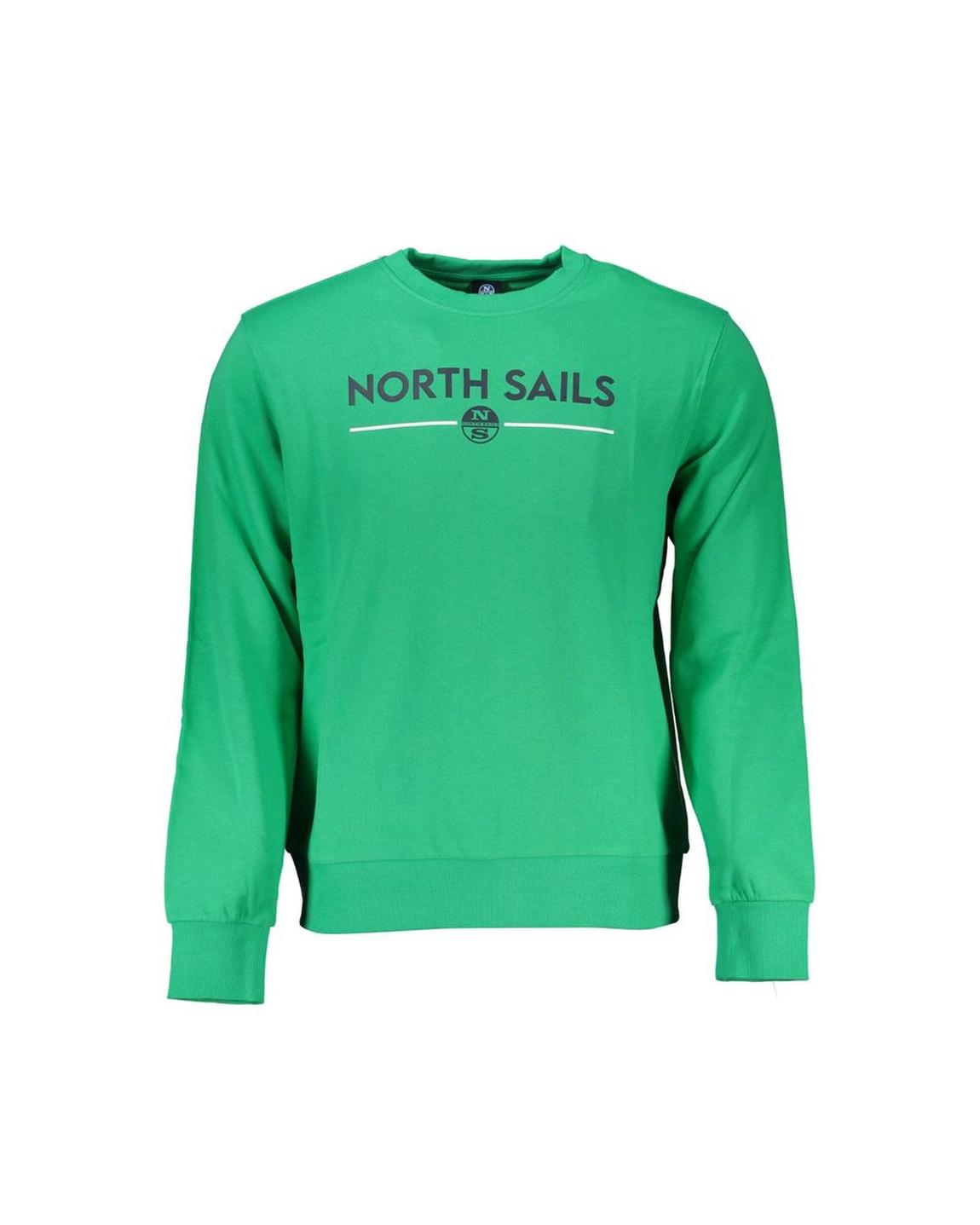 Crew Neck Sweatshirt Style NS27282 - Green Sweaters main product photo