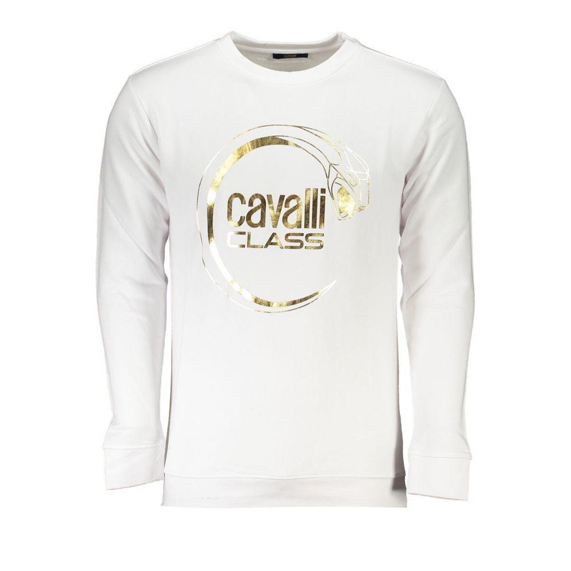 Gold Logo Crew Neck Sweatshirt - White Sweaters main product photo