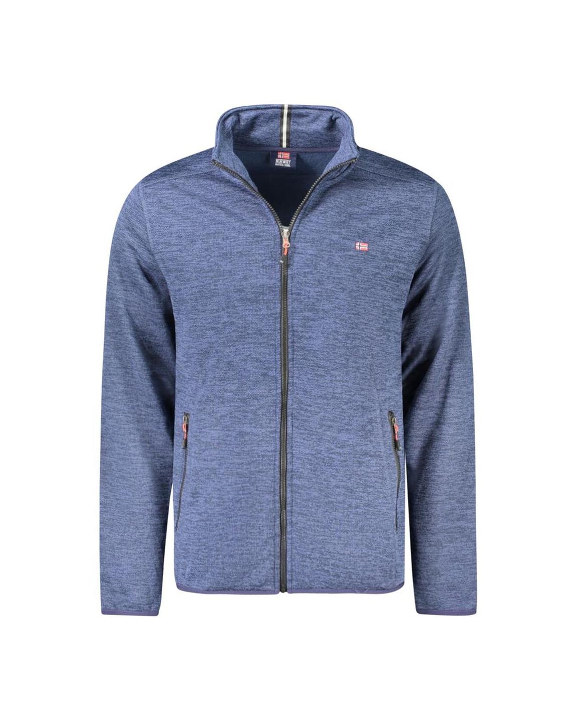 Melange Fleece JacketModel NO32993 - Blue main product photo