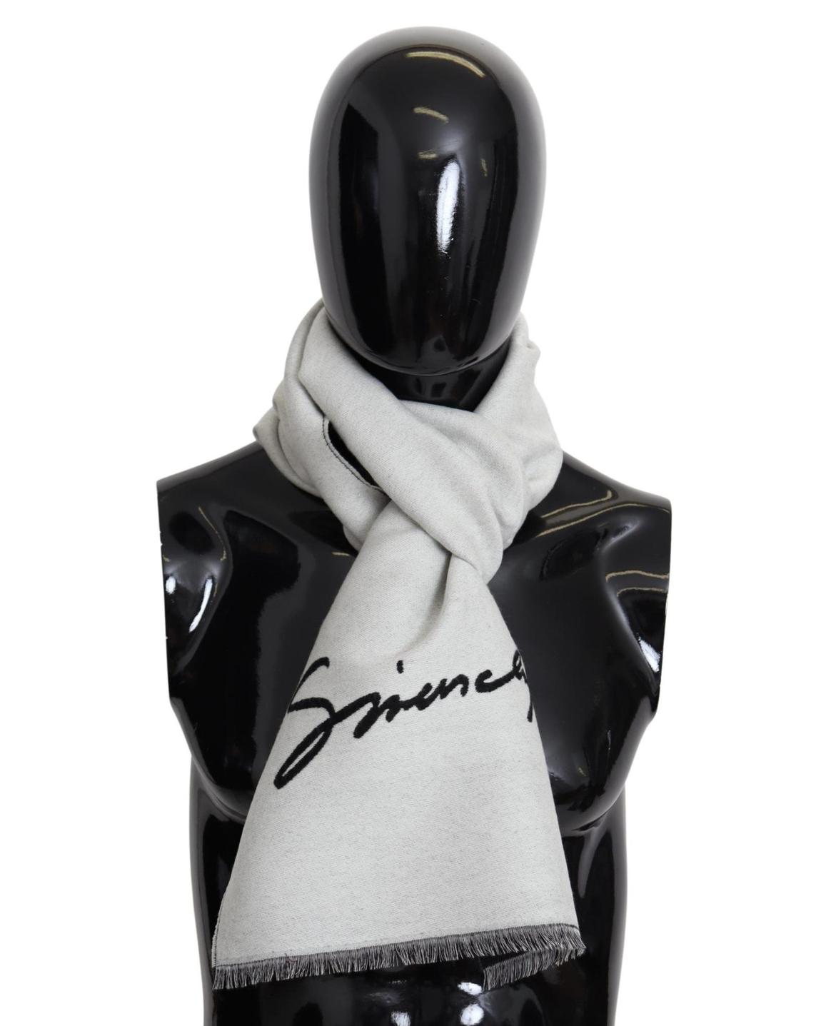 Signature Logo Scarf Wo - White Scarves main product photo