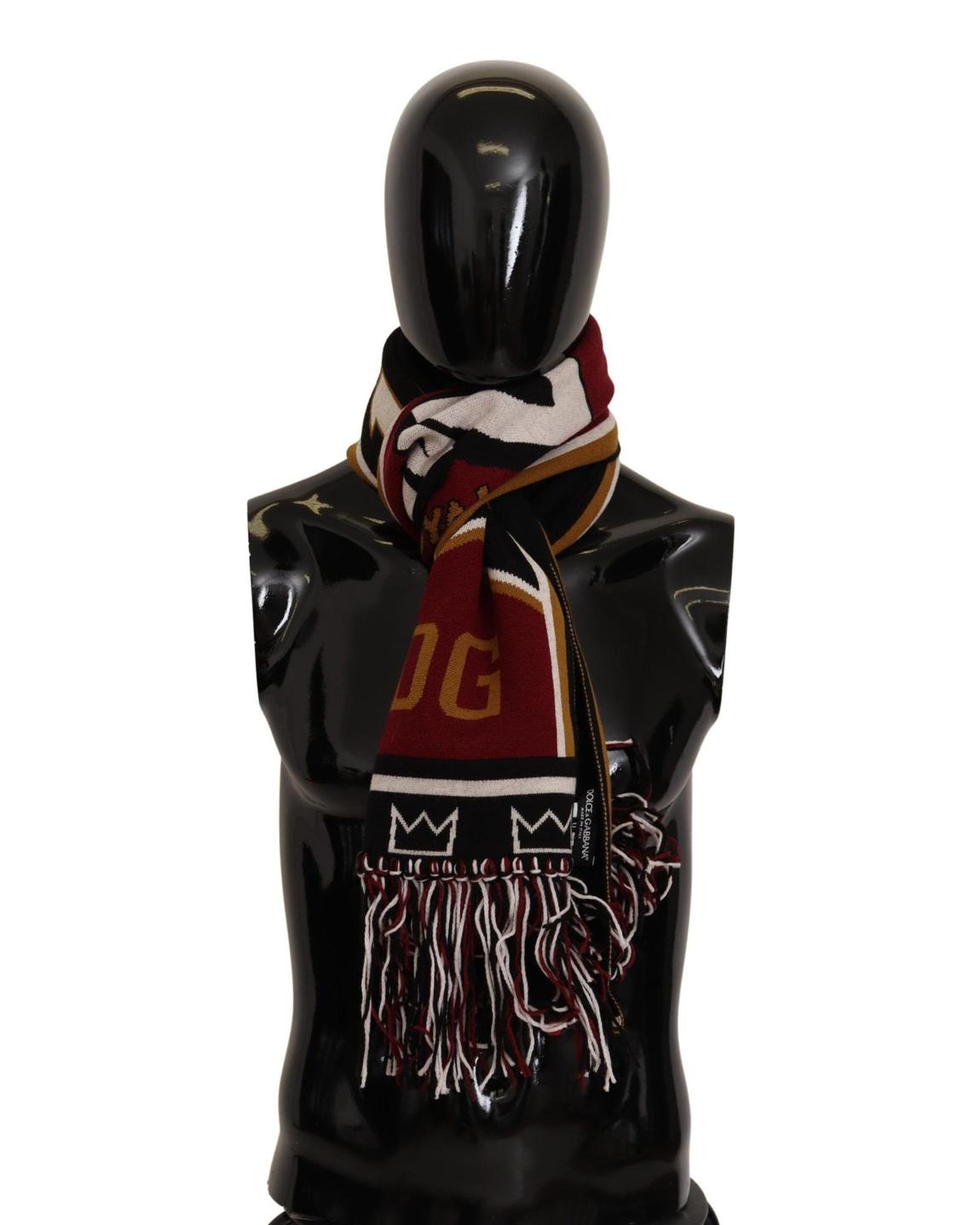 DG Knitted Scarf Burgundy Black- Multicolor Scarves main product photo