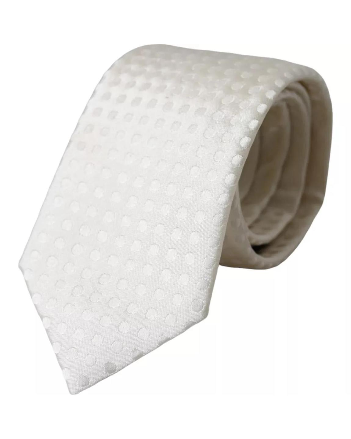 Polka Dot Necktie- White Ties main product photo