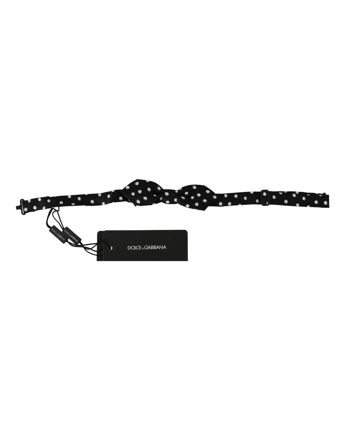 Elegant Polka Dot Bow Tie for Formal Events - Black main product photo