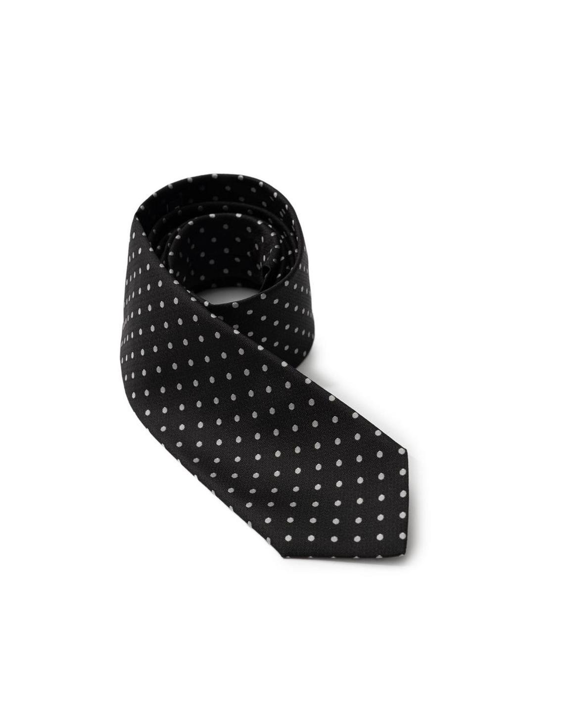 Polka Dot Silk Tie - Black Ties main product photo