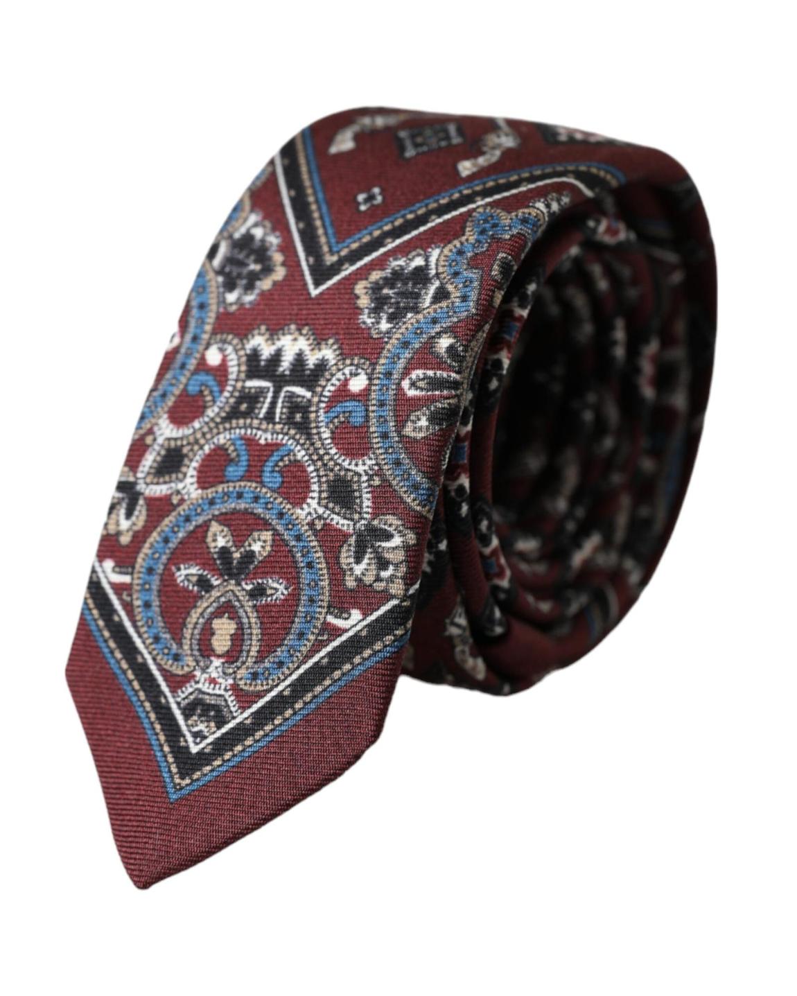 Patterned Necktie Elegant Accessory- Bordeaux Ties main product photo
