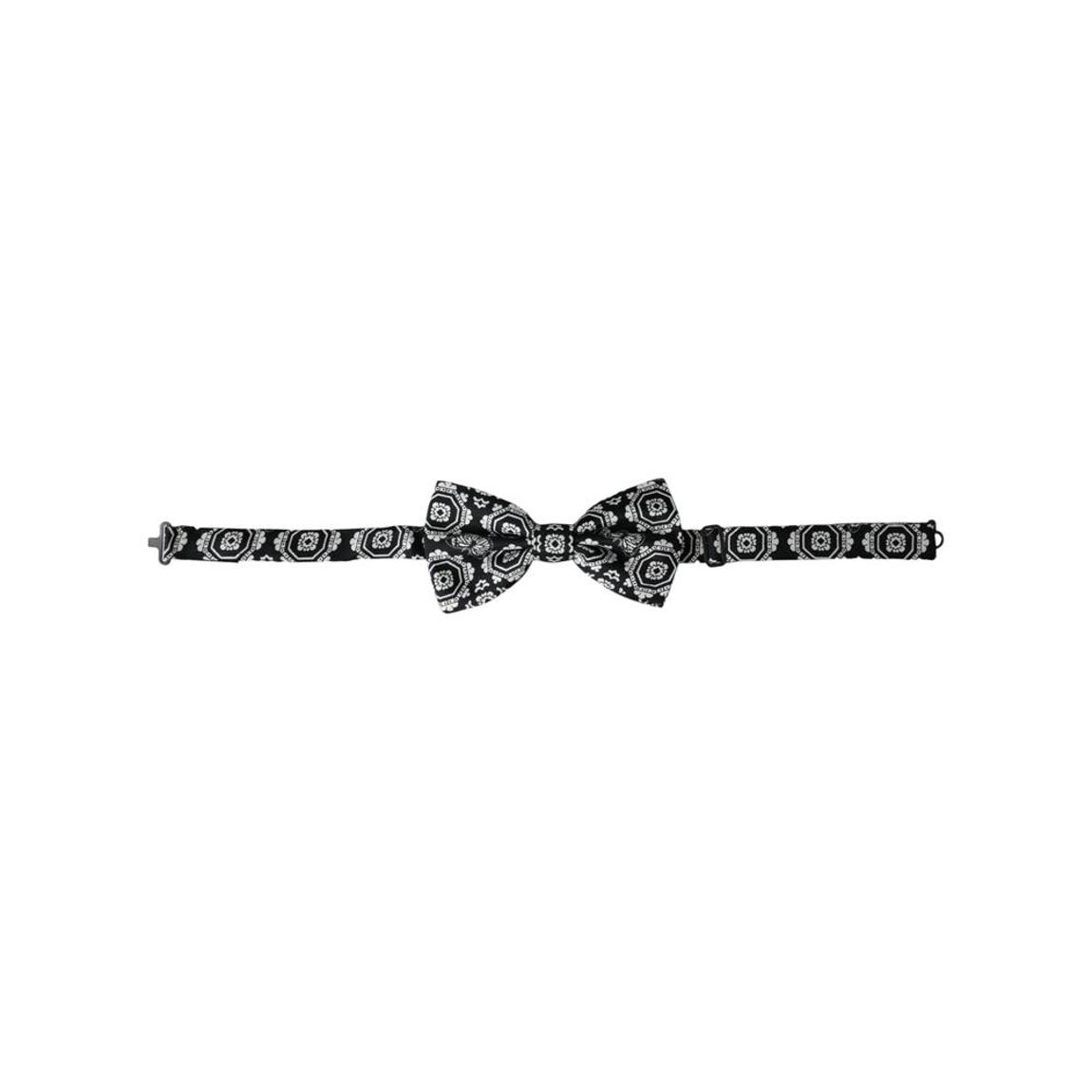 Adjustable Bow Tie for Party & Special Occasions- Black And White main product photo