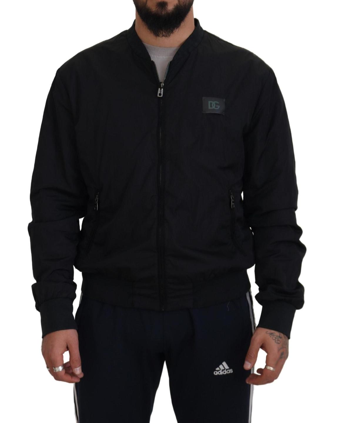 Black Bomber Jacket Casual Style main product photo