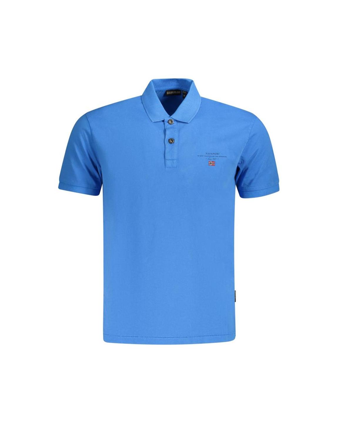 Short Sleeve Polo Shirt Classic Style - Blue main product photo