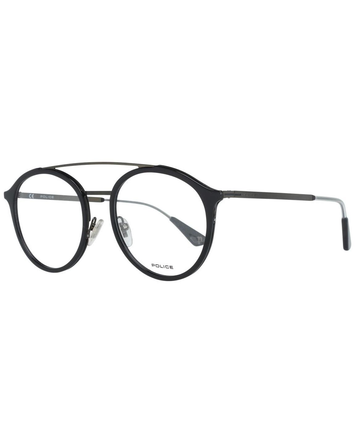 Police SPL751J Round Metal Eyeglasses - Black Frames For main product photo