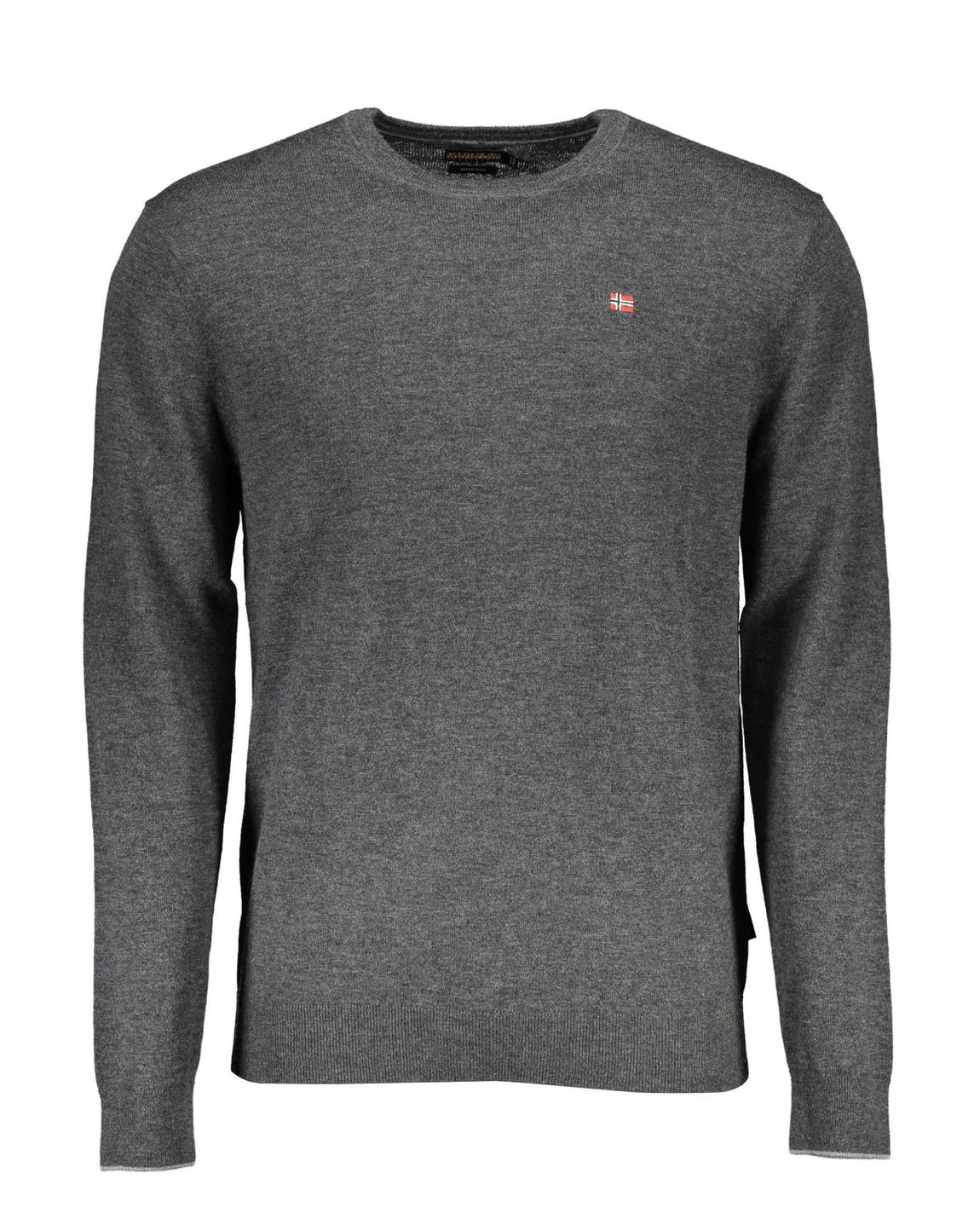 Preloved Merino Wool Crew Neck Jumper - Gray Sweaters main product photo