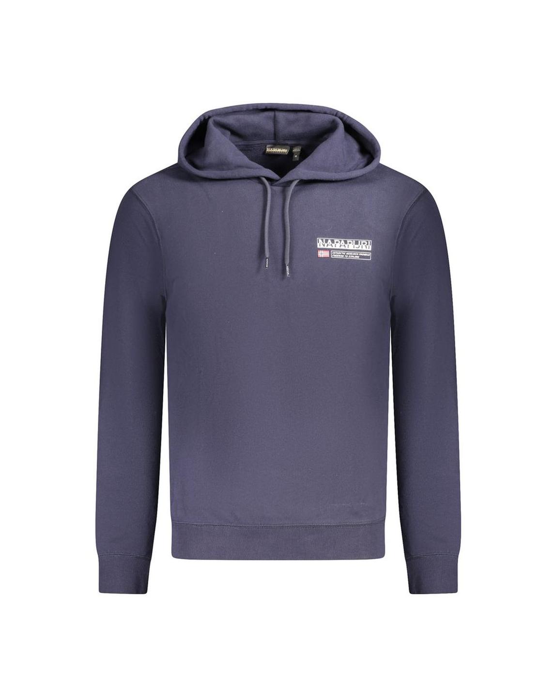 Boxy Hoodie Long Sleeve Pullover - Blue Sweaters main product photo
