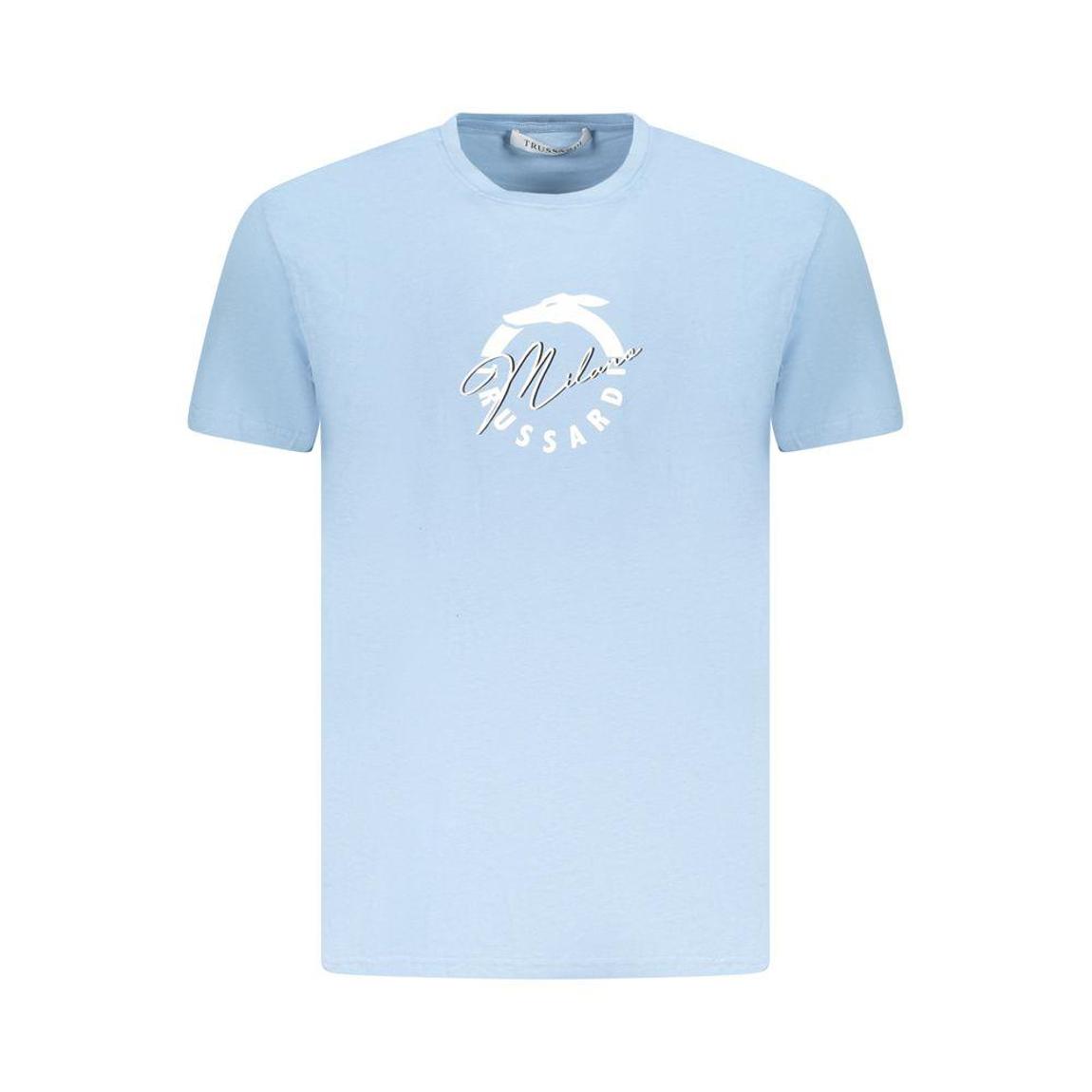 Trussardi Milano Logo Tee - Light Blue T-Shirts main product photo