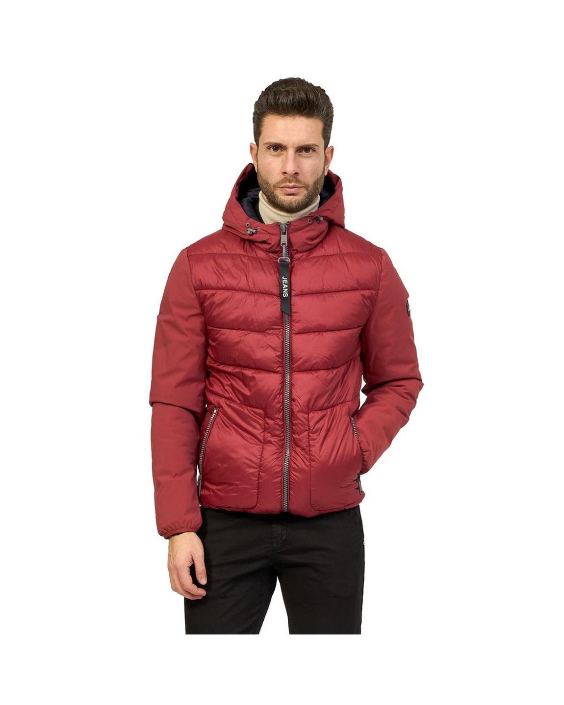 Hooded Padded Jacket Casual Style - Red main product photo