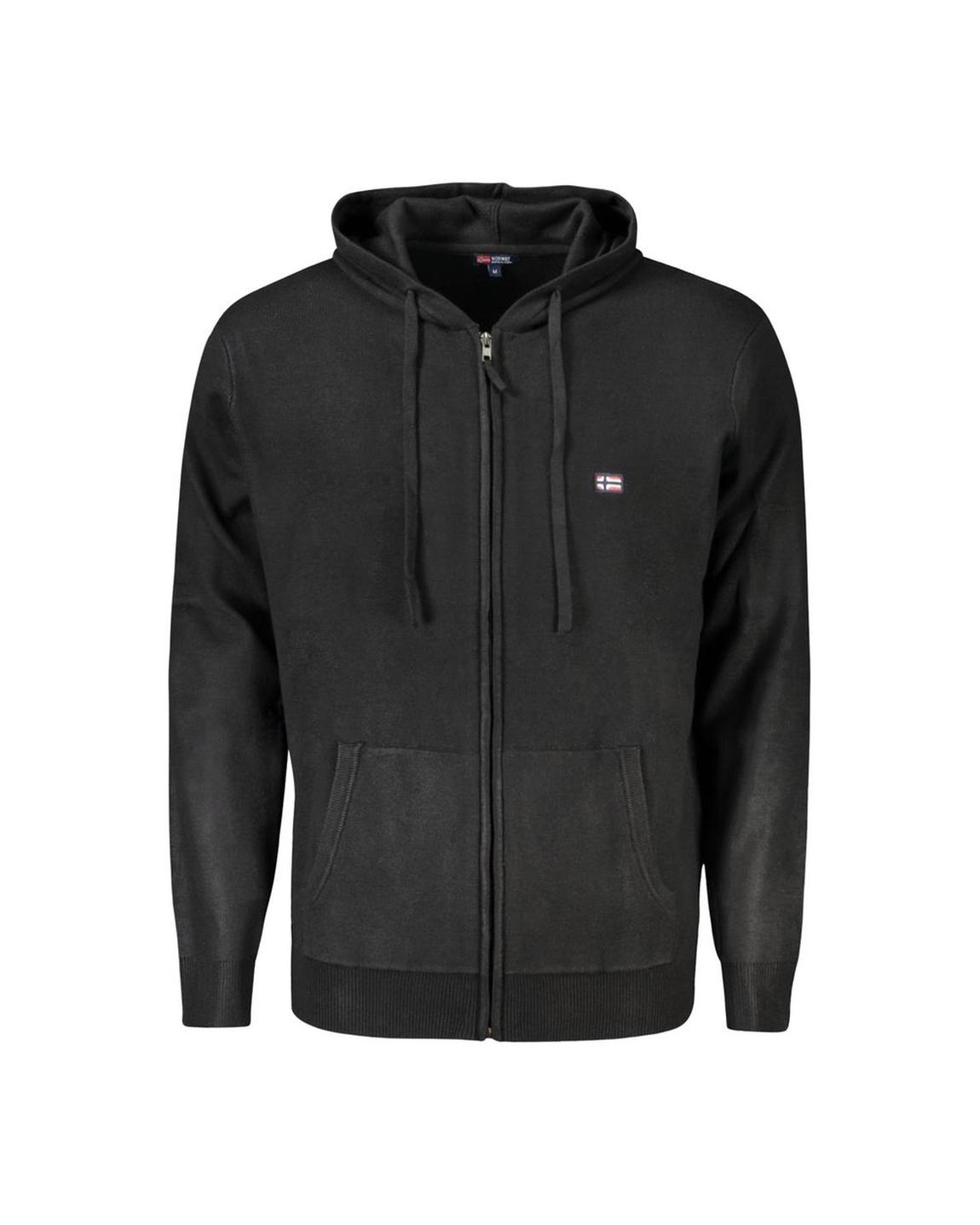ZipUp Hoodie Classic Style - Black Sweaters main product photo