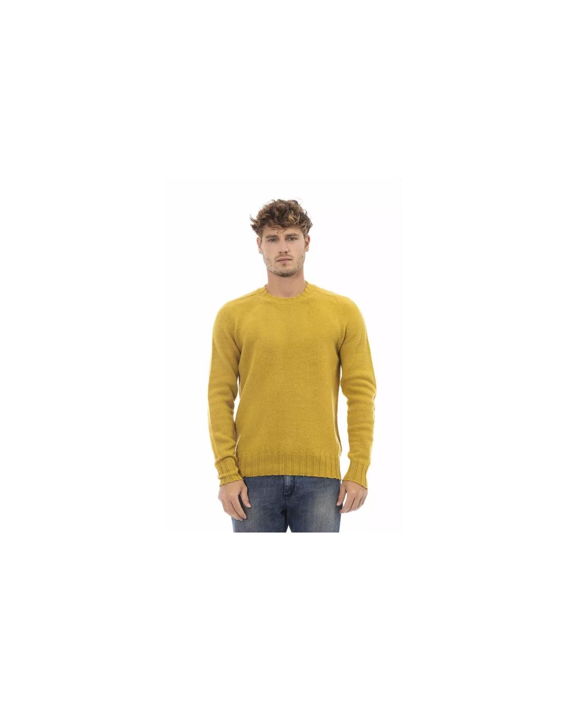 Crew Neck Sweater Mustard Yellow Men main product photo