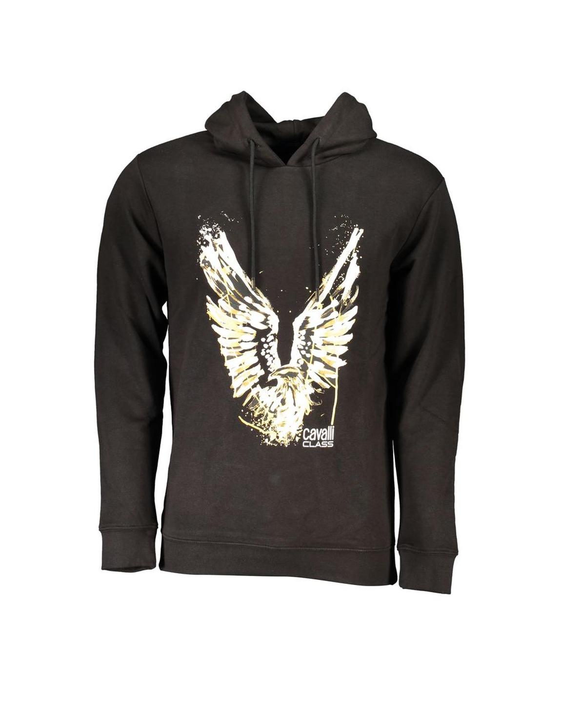 Eagle Print Hoodie Casual Wear - Black Sweaters main product photo