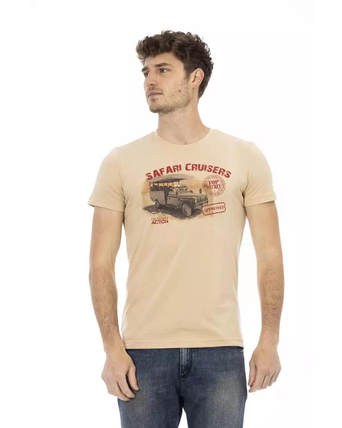 Safari Cruise Jeep Graphic Tee - Beige T-Shirts main product photo