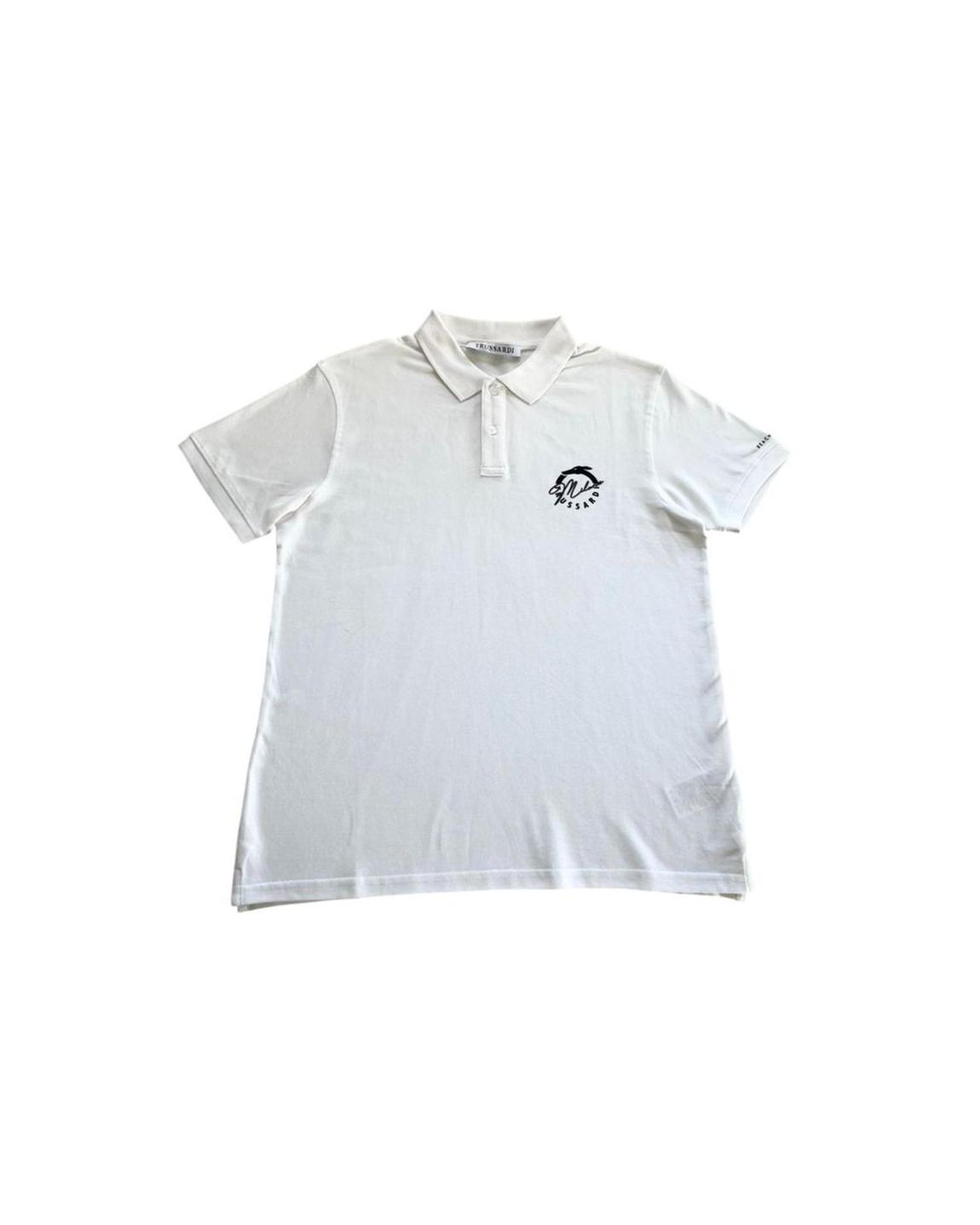 Dolphin Logo Polo Shirt - White main product photo