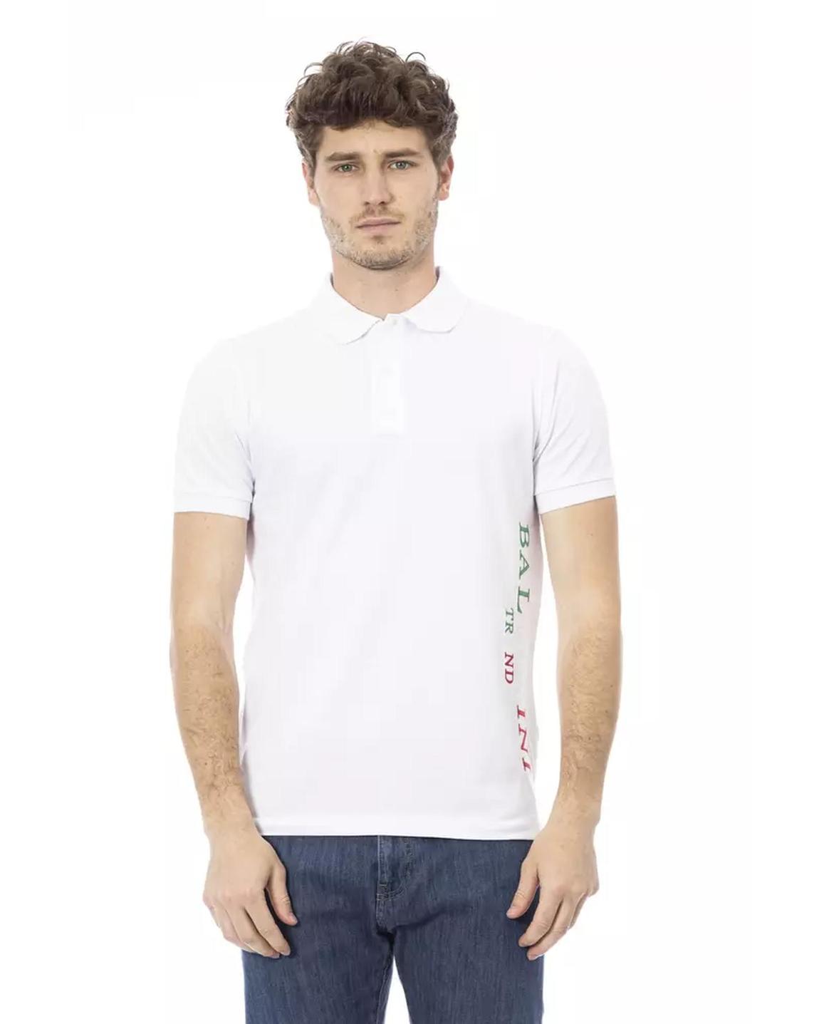 Polo Shirt Vertical Logo Short Sleeve - White Polos main product photo