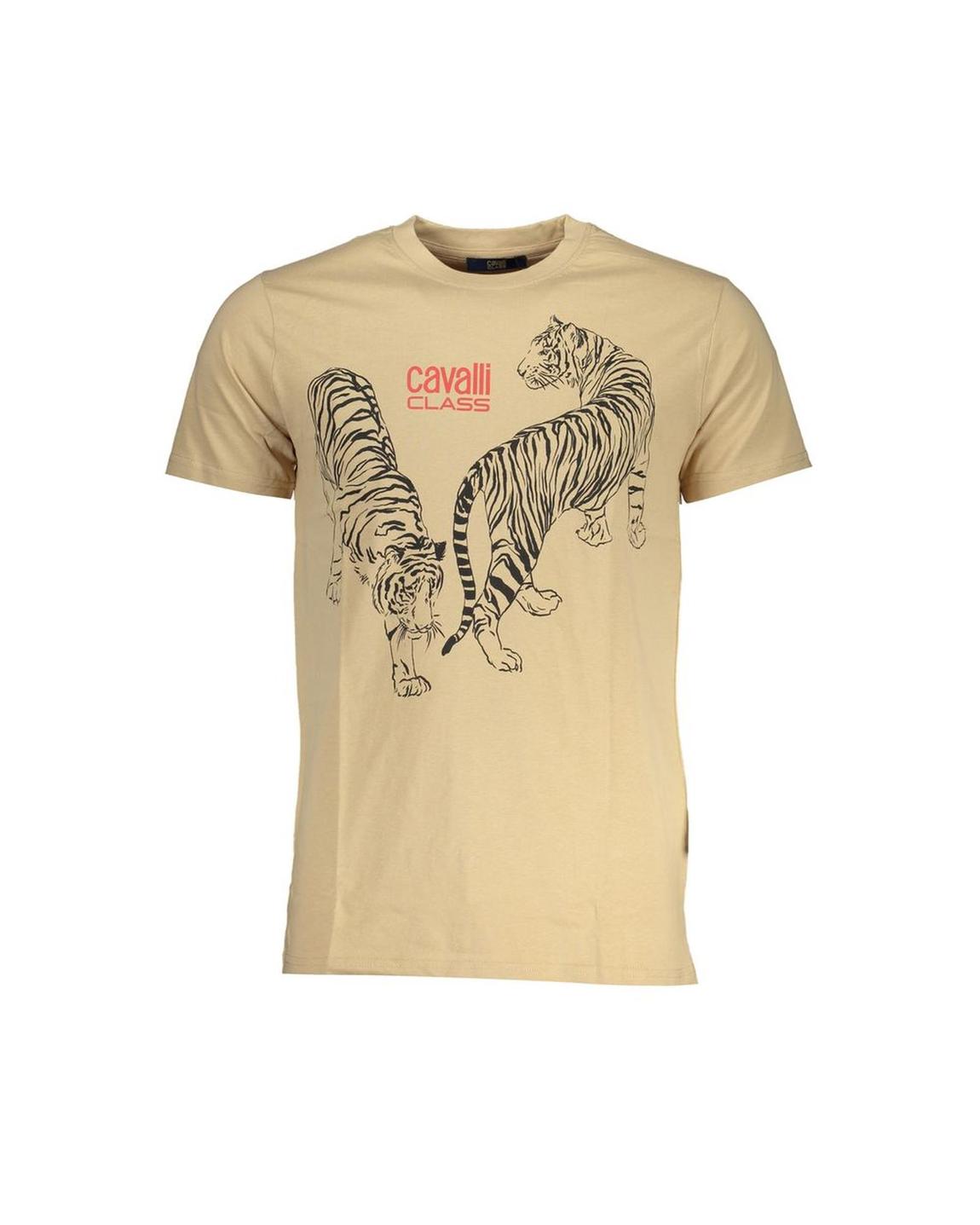 Tiger Graphic Tee Casual Style - Beige T-Shirts main product photo