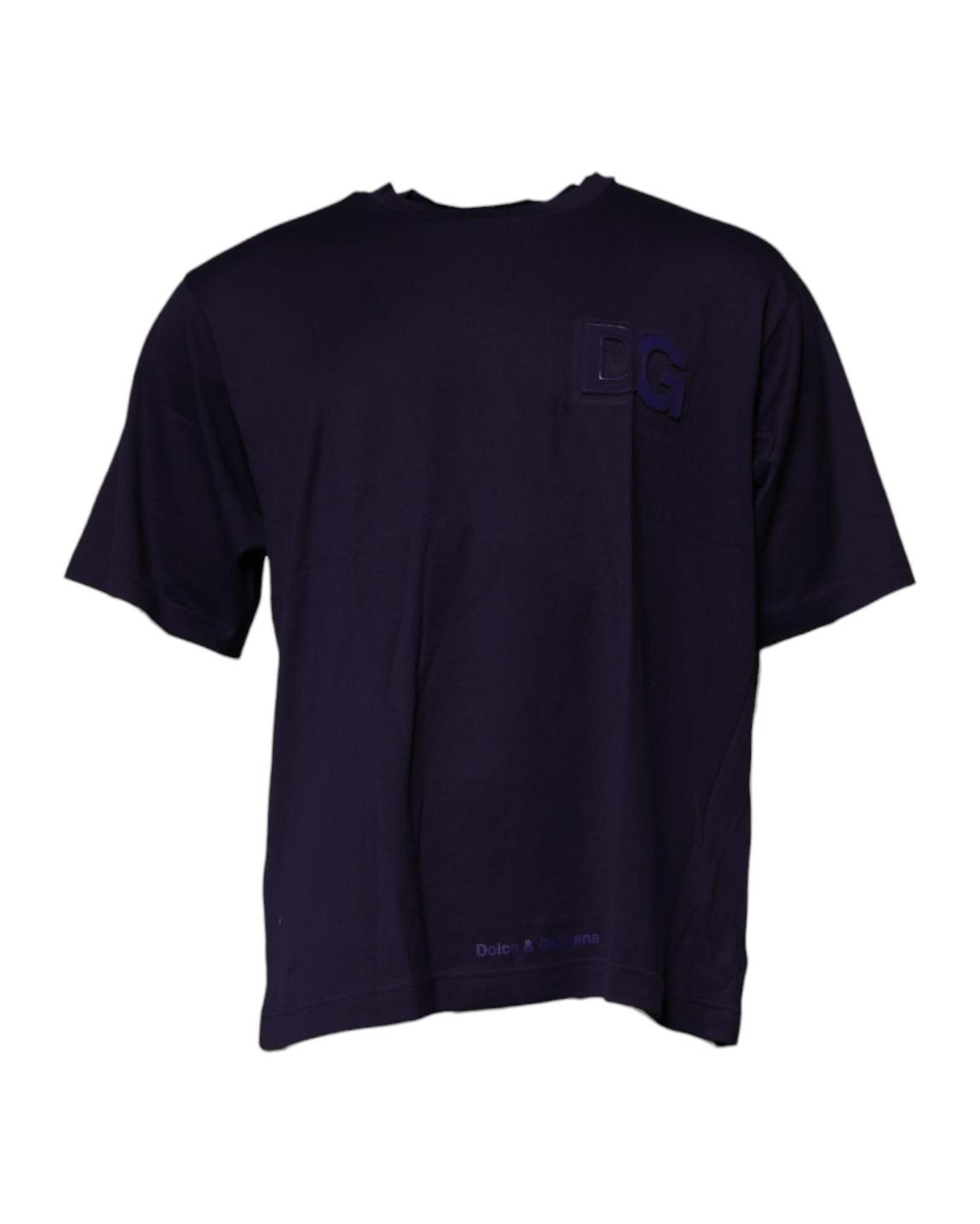 Embossed Logo Short Sleeve Tee - Navy Blue T-Shirts main product photo