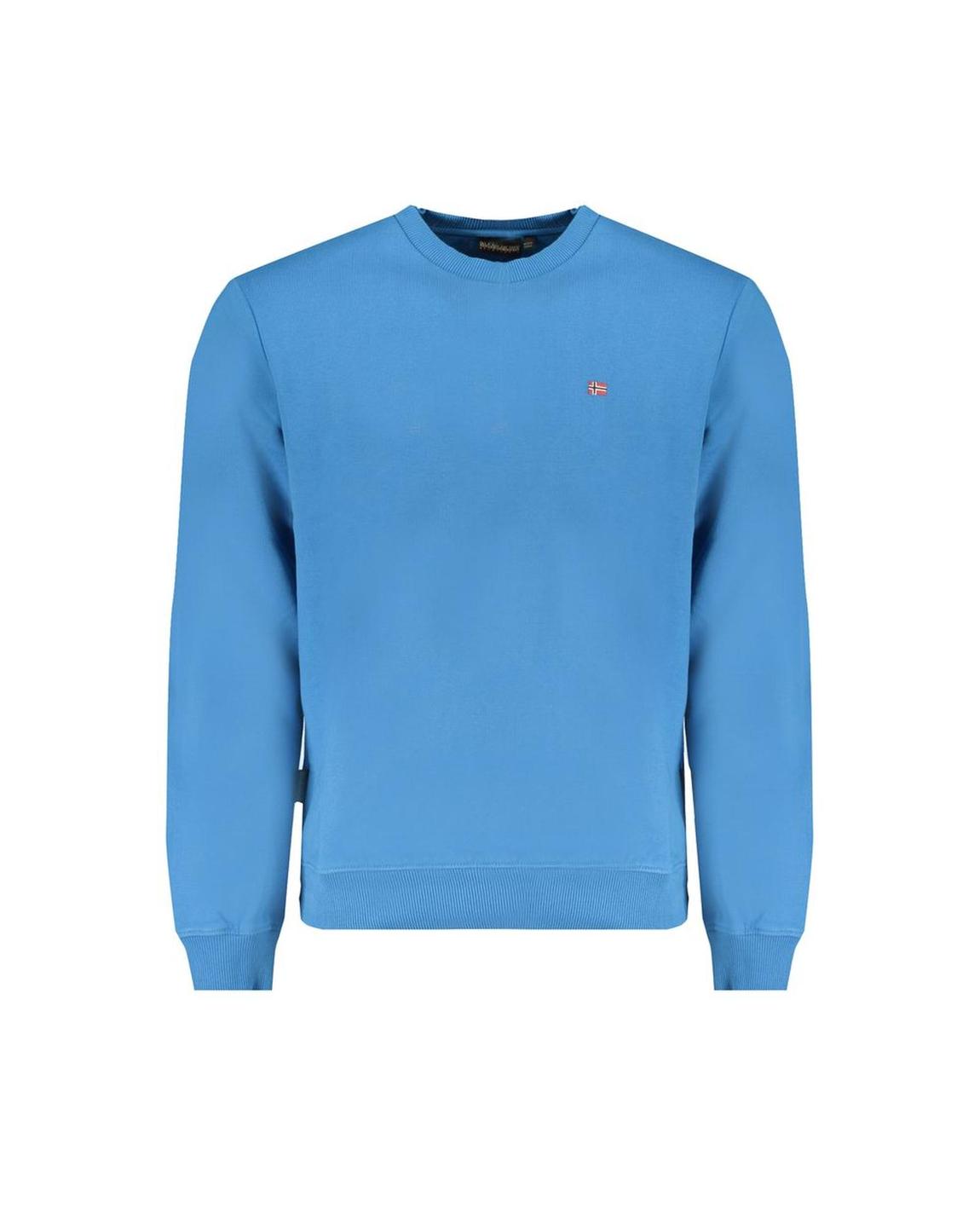 Crew Neck Sweatshirt Style Basic - Blue Sweaters main product photo