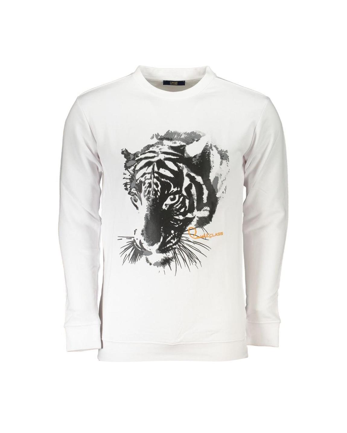 Tiger Graphic Crew Neck Sweatshirt - White Sweaters main product photo