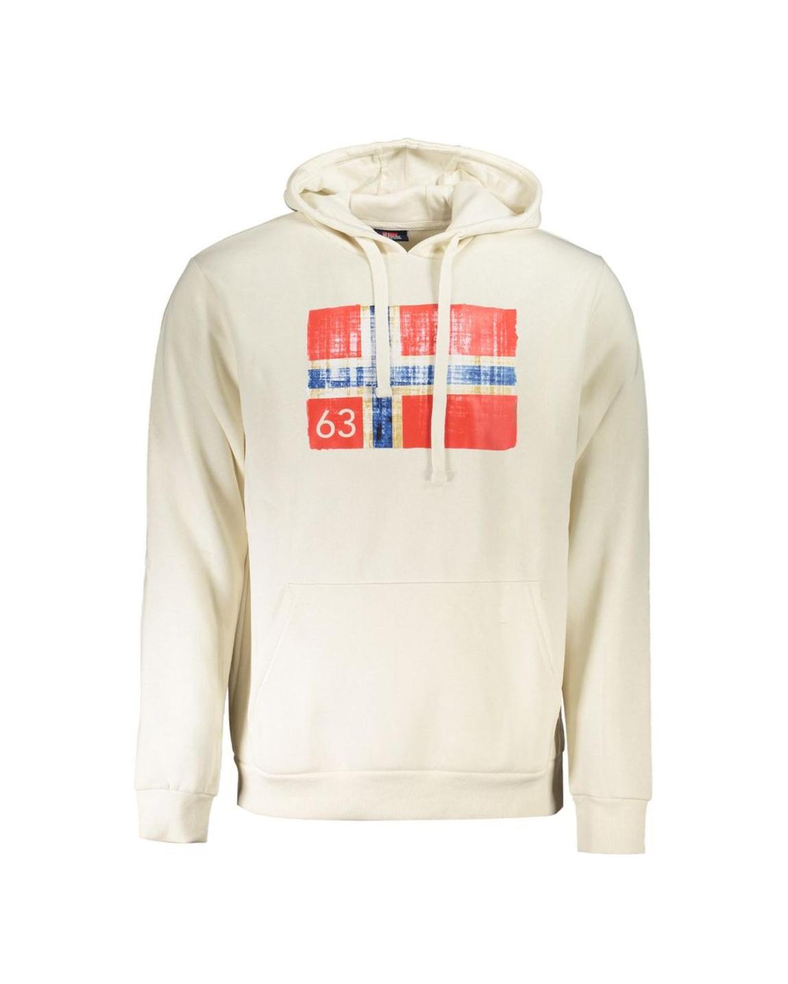 Norweigan Flag Hoodie Model NO31782 - White Sweaters main product photo