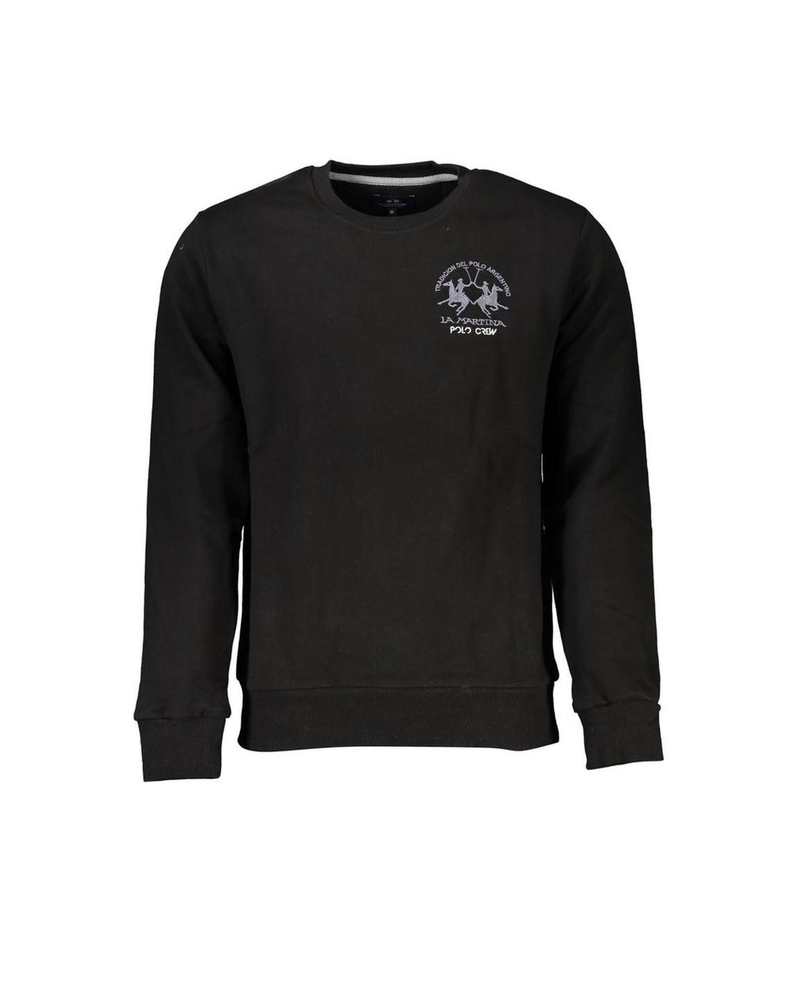 Crew Neck Sweatshirt Style Polo Crew - Black Sweaters main product photo