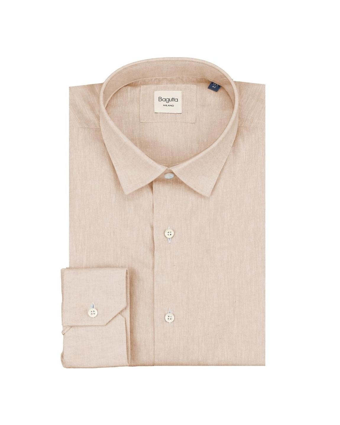 Linen Dress Shirt Casual Wear - Beige main product photo