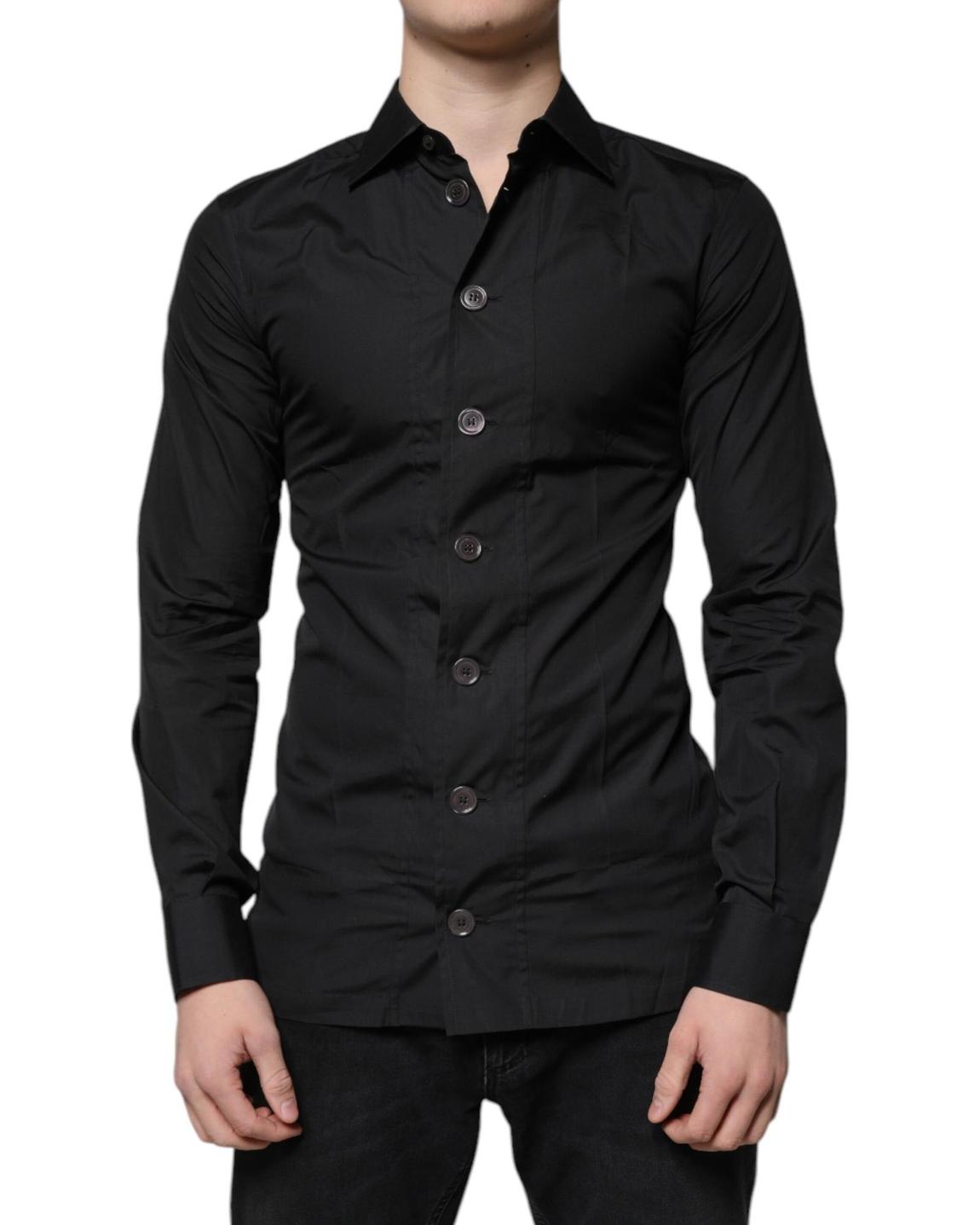 Classic Fit Long Sleeve Shirt - Black main product photo