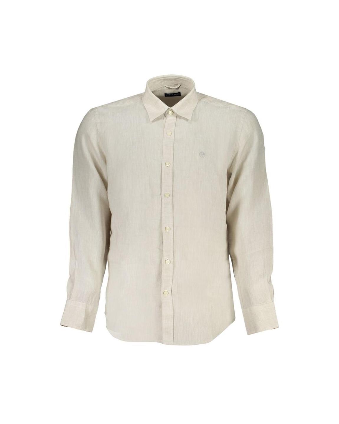 Linen Shirt Classic Fit - Beige main product photo