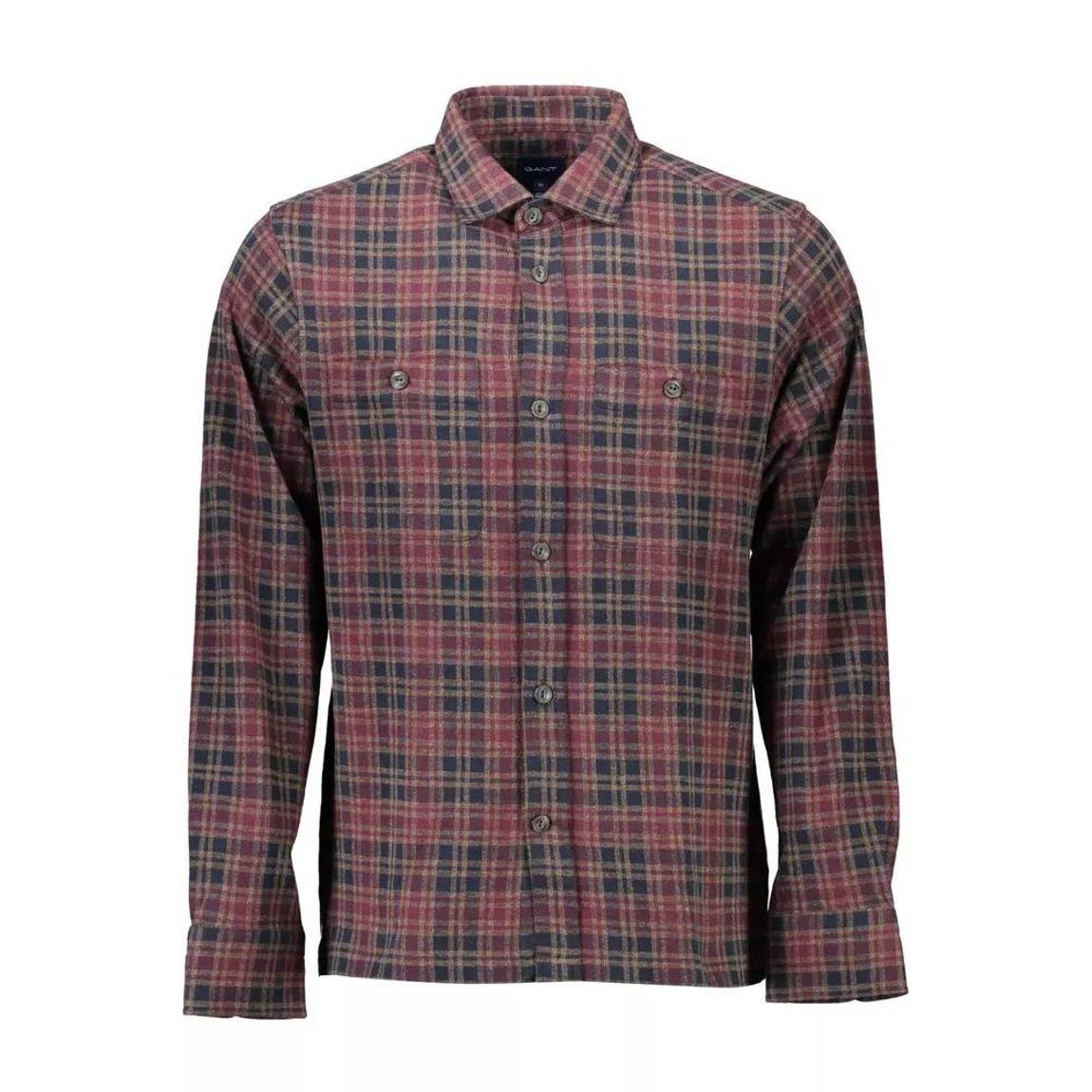 Long Sleeve Flannel Shirt Model GA8927 - Brown main product photo
