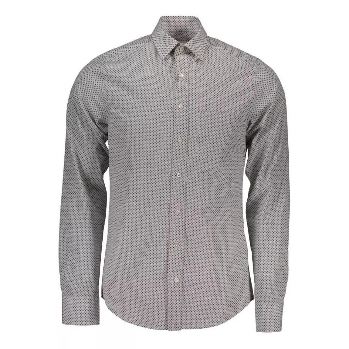 Contemporary Fit Shirt Small Allover Print - White main product photo