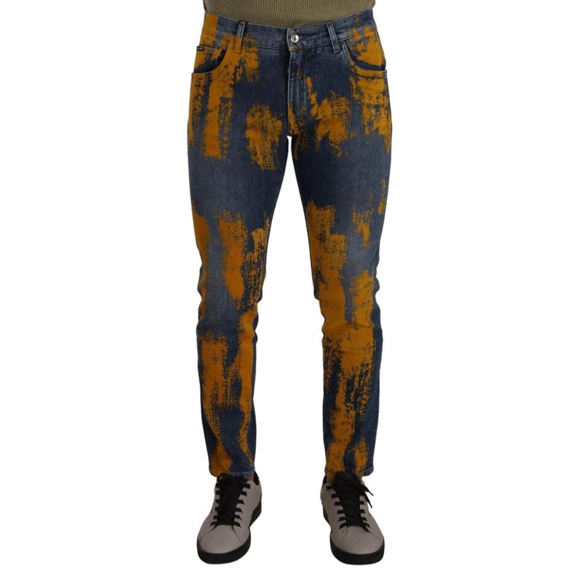 Paint Splatter Jeans Slim Fit - Blue Jeans main product photo