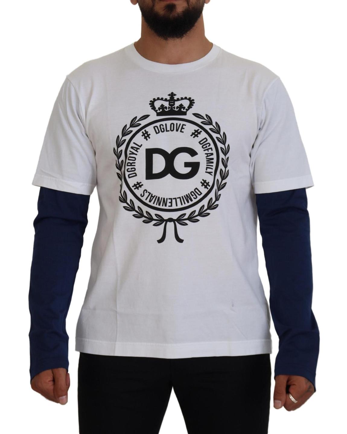 DG Crest TShirt White Long Sleeves - Black T-Shirts main product photo